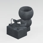 Flux Soldering Planter in Charcoal Black
