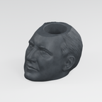 Warren G. Harding Head Planter in Charcoal Black