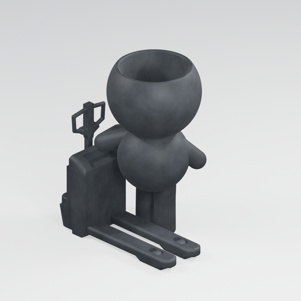 Pallet Pete Moves the Day | Pallet Truck Planter in Charcoal Black finish