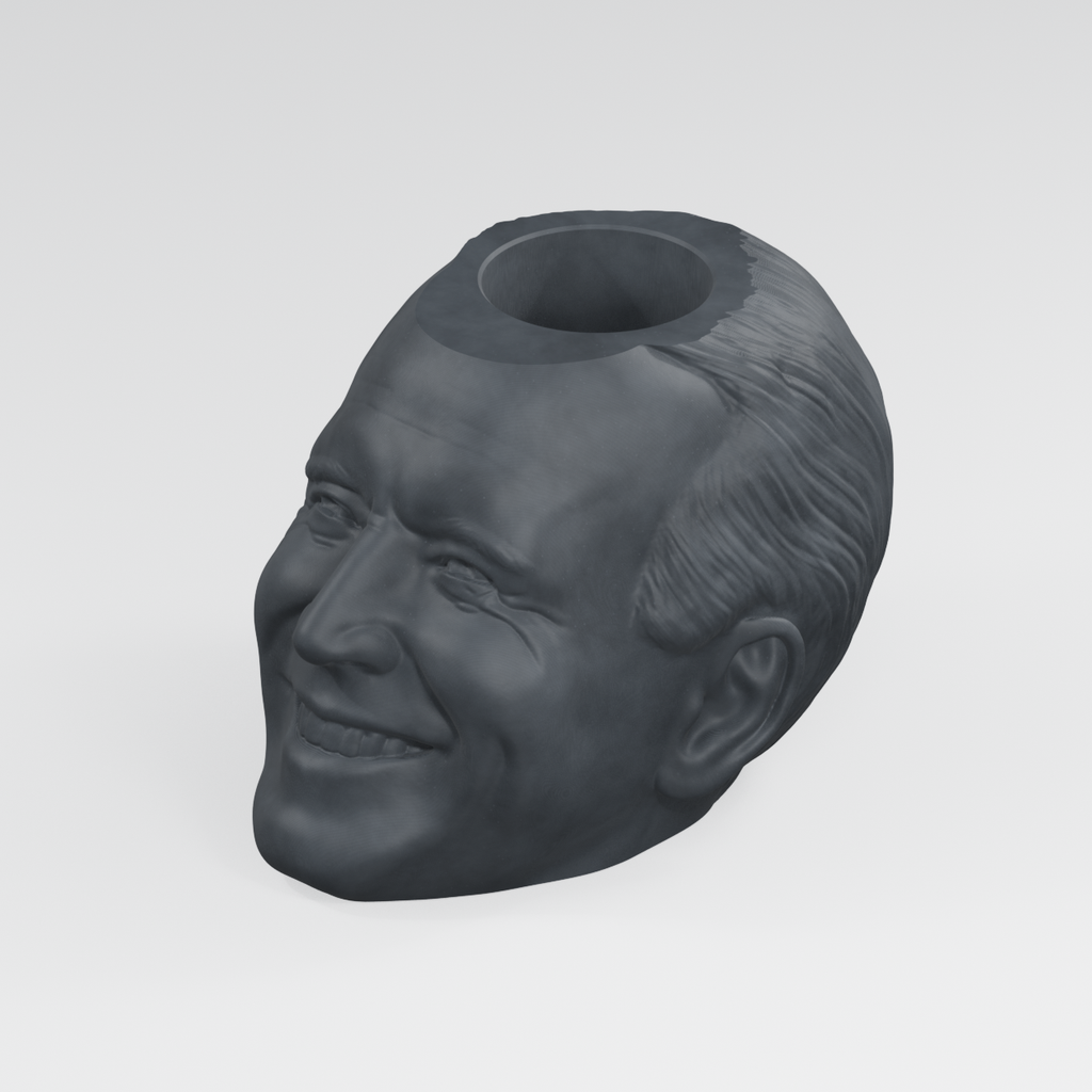 Joe Biden Head Planter in Charcoal Black