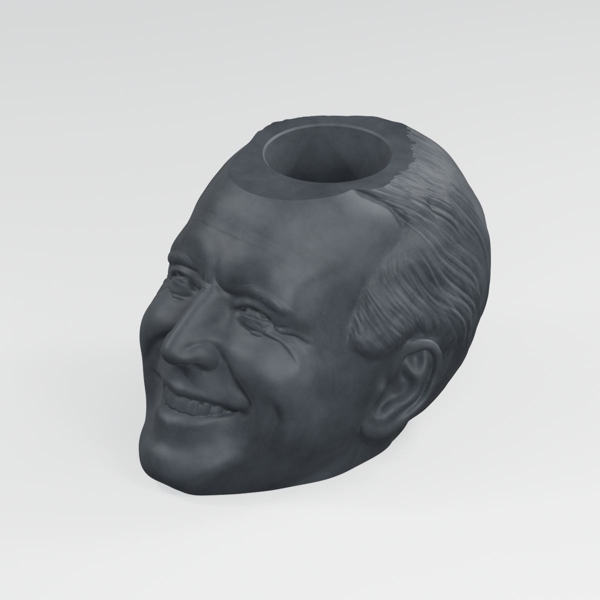 Joe Biden Head Planter in Charcoal Black