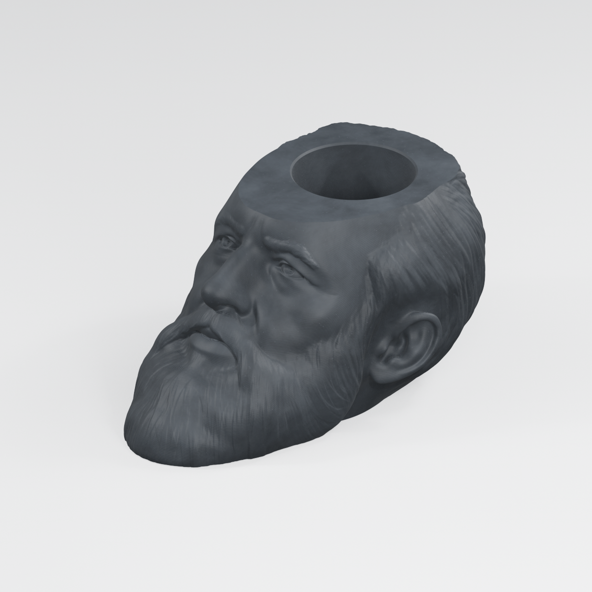 James A. Garfield Head Planter in Charcoal Black