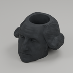 George Washington Head Planter in Charcoal Black