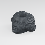 John Adams Head Planter in Charcoal Black