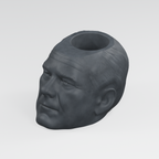 Gerald Ford Head Planter in Charcoal Black
