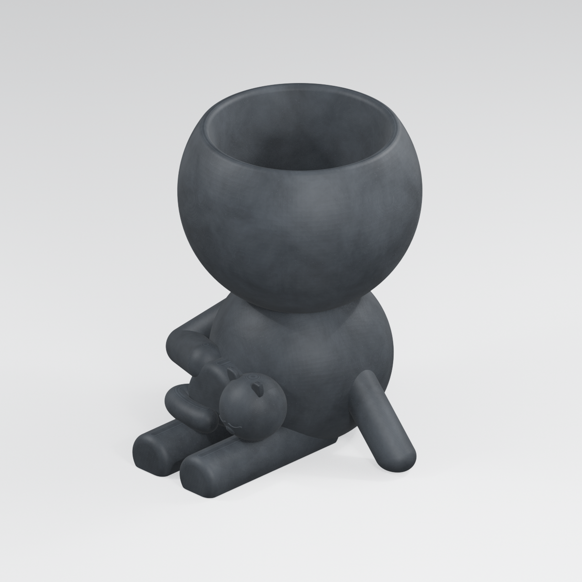 Catnap Takes Five in Charcoal Black finish