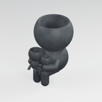 Nana Nest family planter in Charcoal Black