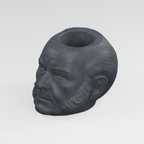John Quincy Adams Head Planter in Charcoal Black