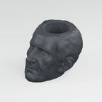 William Henry Harrison Head Planter in Charcoal Black