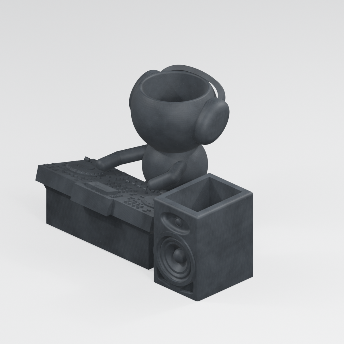 Mix Moss DJ planter set in Charcoal Black