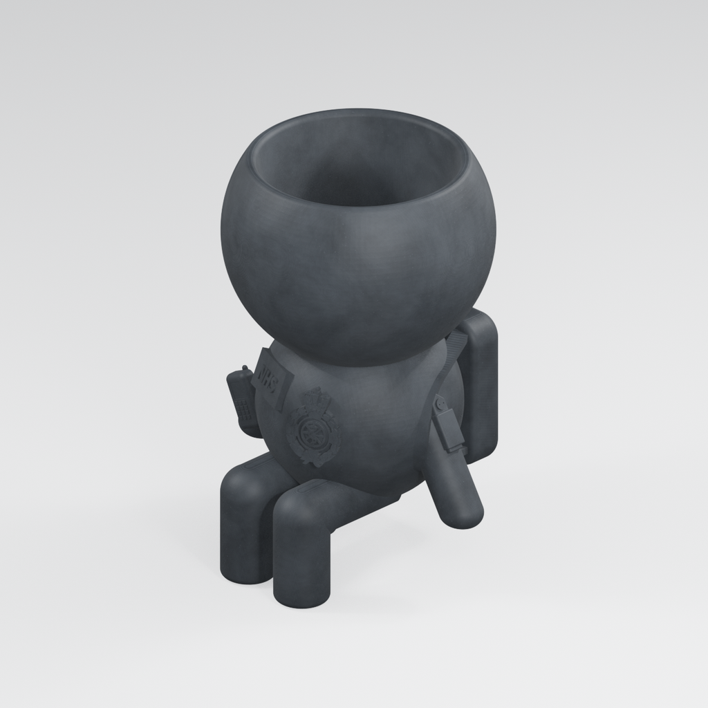 Patch Sprout Is Ready | Paramedic Planter in Charcoal Black finish