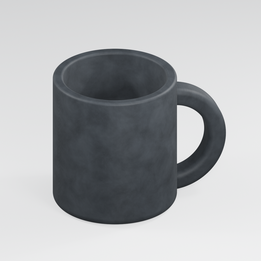 Mugsy Mug planter in Charcoal Black