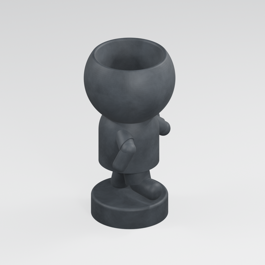 Try Fern rugby planter exact model render in Charcoal Black