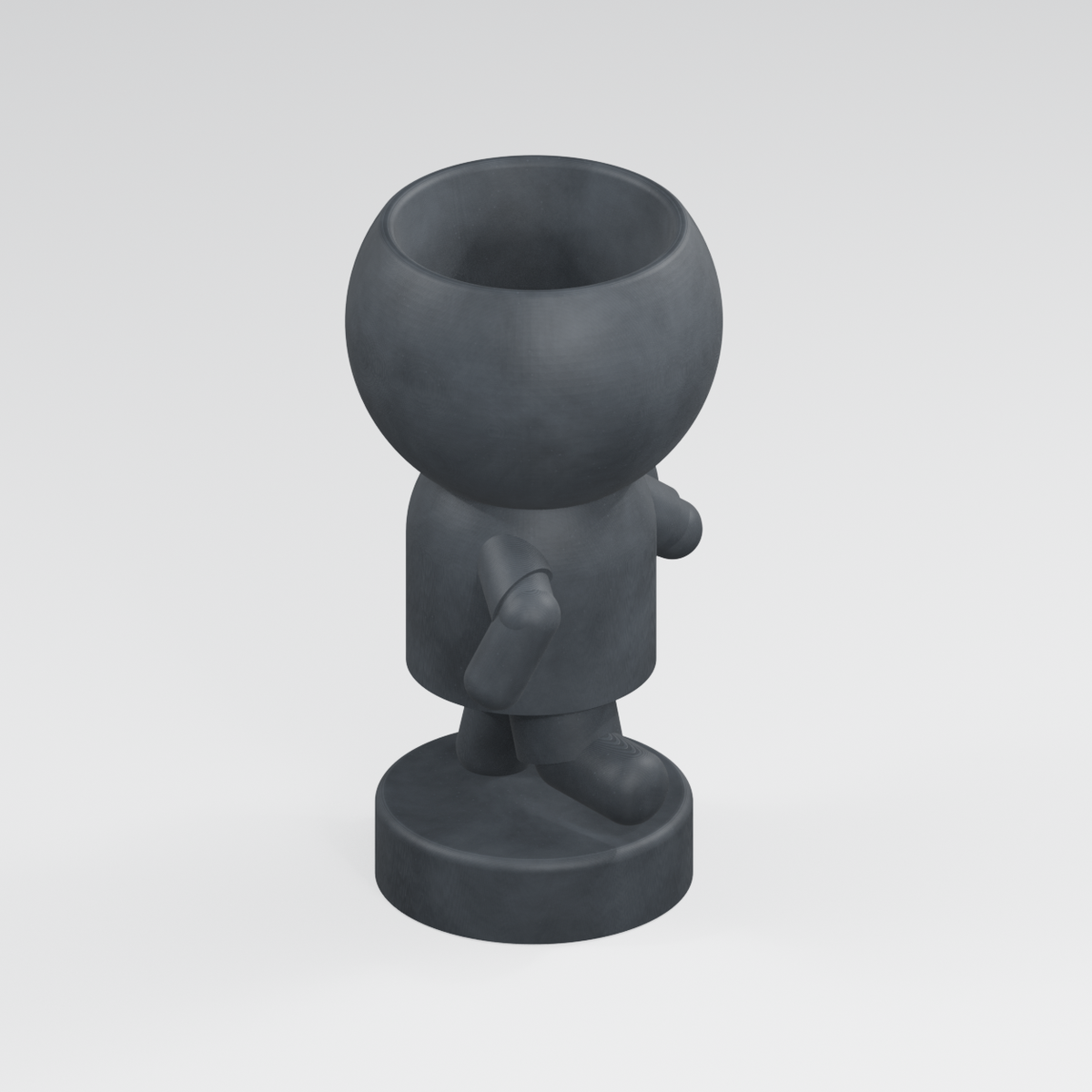 Try Fern rugby planter exact model render in Charcoal Black