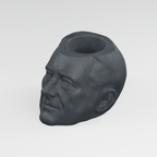 Franklin D. Roosevelt Head Planter in Charcoal Black