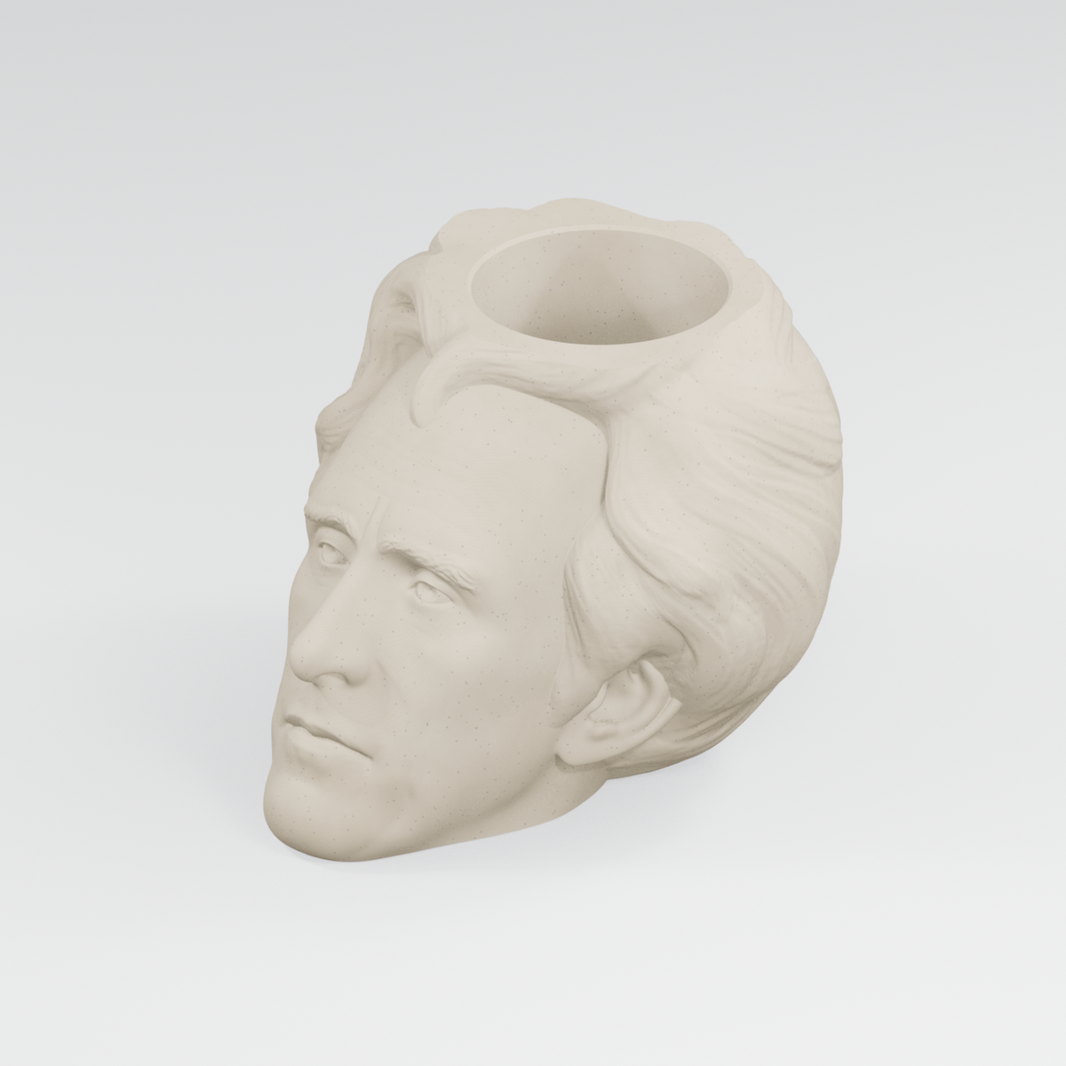 Andrew Jackson Head Planter in Ivory White