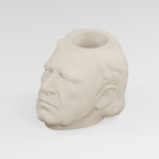Zachary Taylor Head Planter in Ivory White