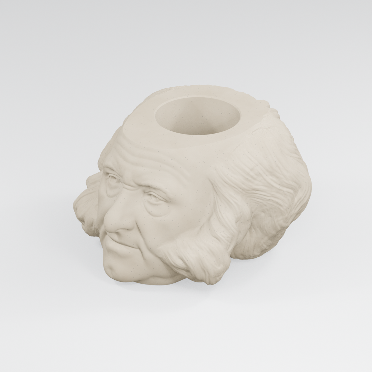 Martin Van Buren Head Planter in Ivory White
