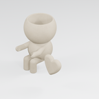 Heartley Gives Big Love | Heart Planter in Ivory White finish