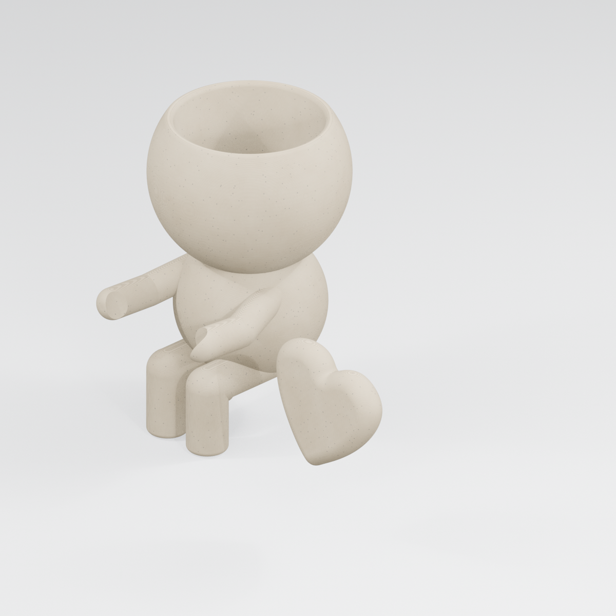 Heartley Gives Big Love | Heart Planter in Ivory White finish