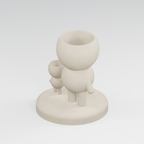 The Little Pair Sticks Together | Parent and Child Planter in Ivory White finish