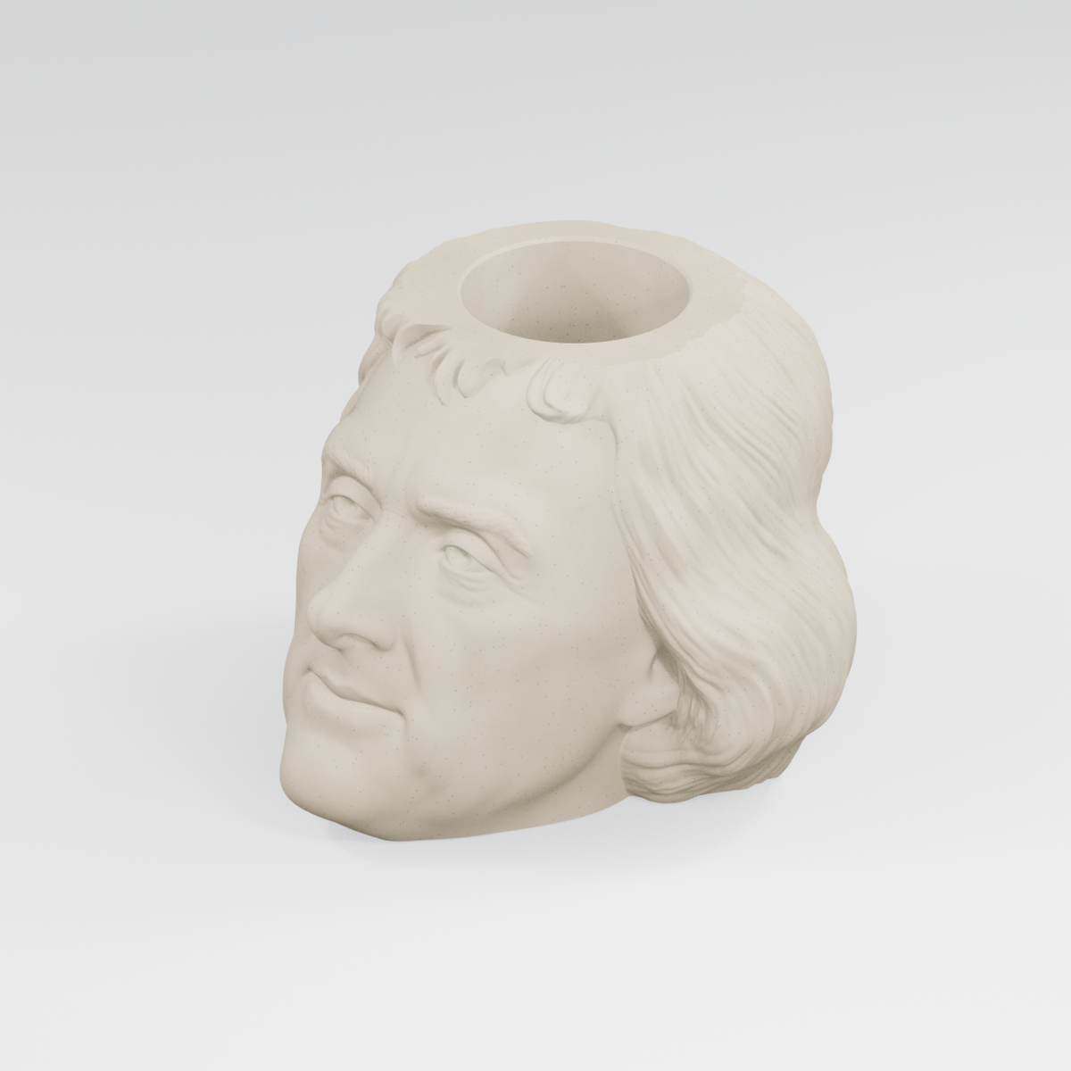 Thomas Jefferson Head Planter in Ivory White