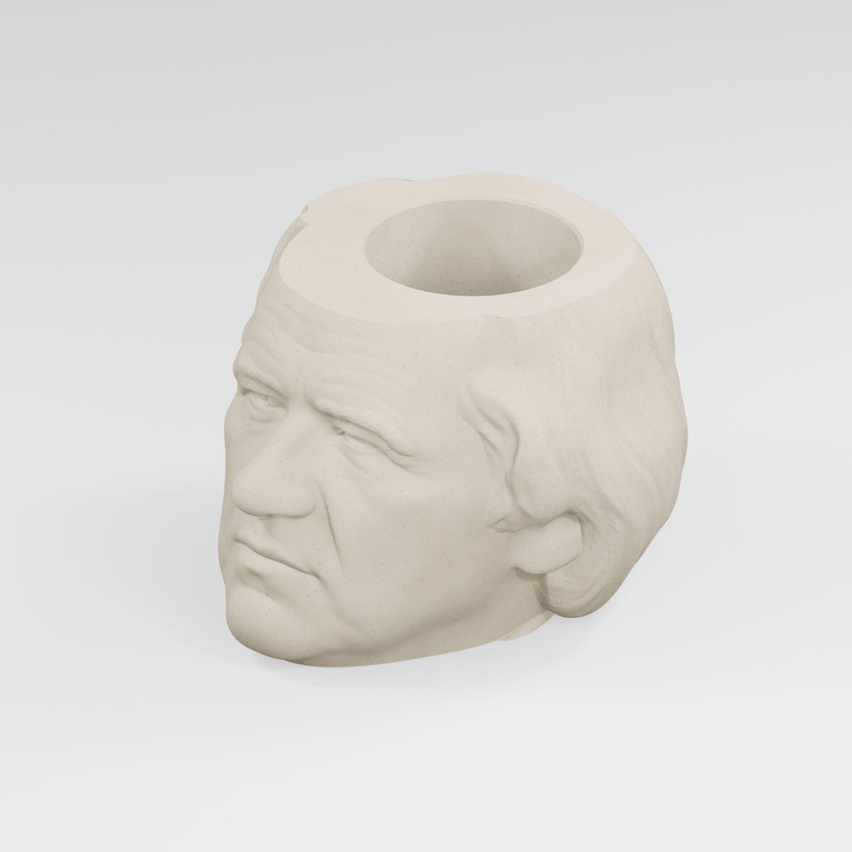 Andrew Johnson Head Planter in Ivory White