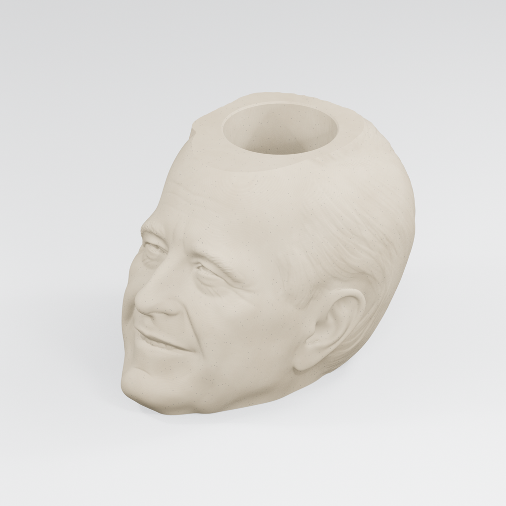 George H. W. Bush Head Planter in Ivory White