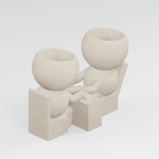 Polish Pals at Work | Nail Technician Planter in Ivory White finish