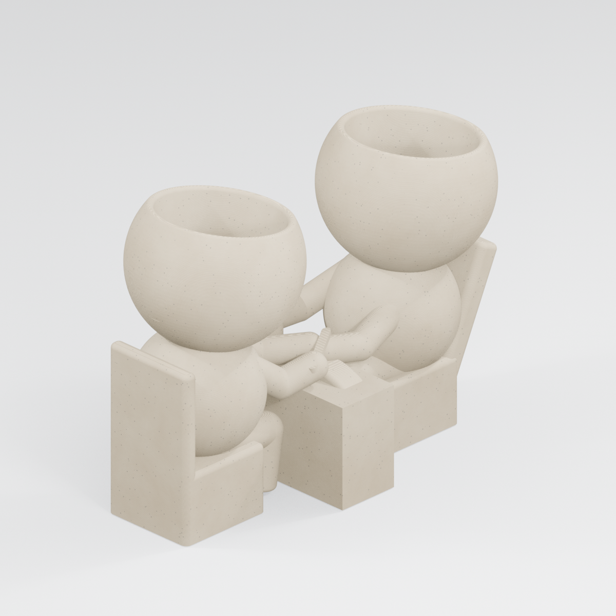 Polish Pals at Work | Nail Technician Planter in Ivory White finish
