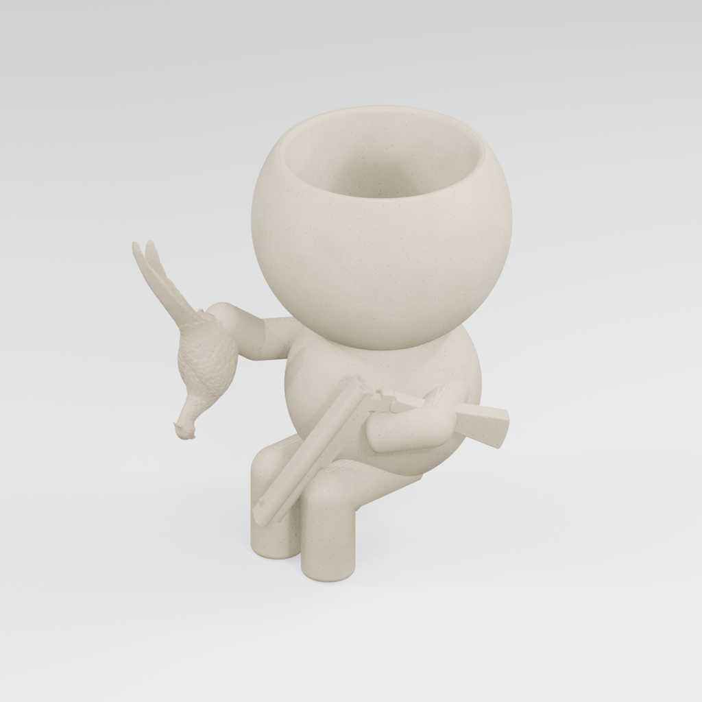 Scout Pheasant Planter in Ivory White