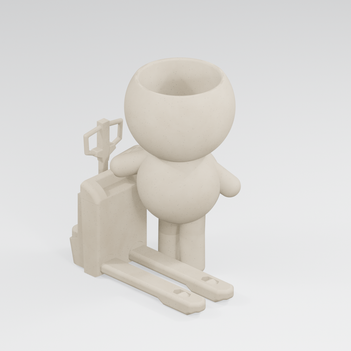 Pallet Pete Moves the Day | Pallet Truck Planter in Ivory White finish