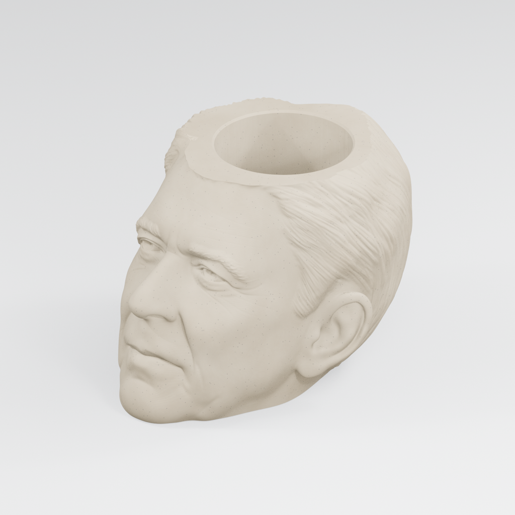 Ronald Reagan Head Planter in Ivory White