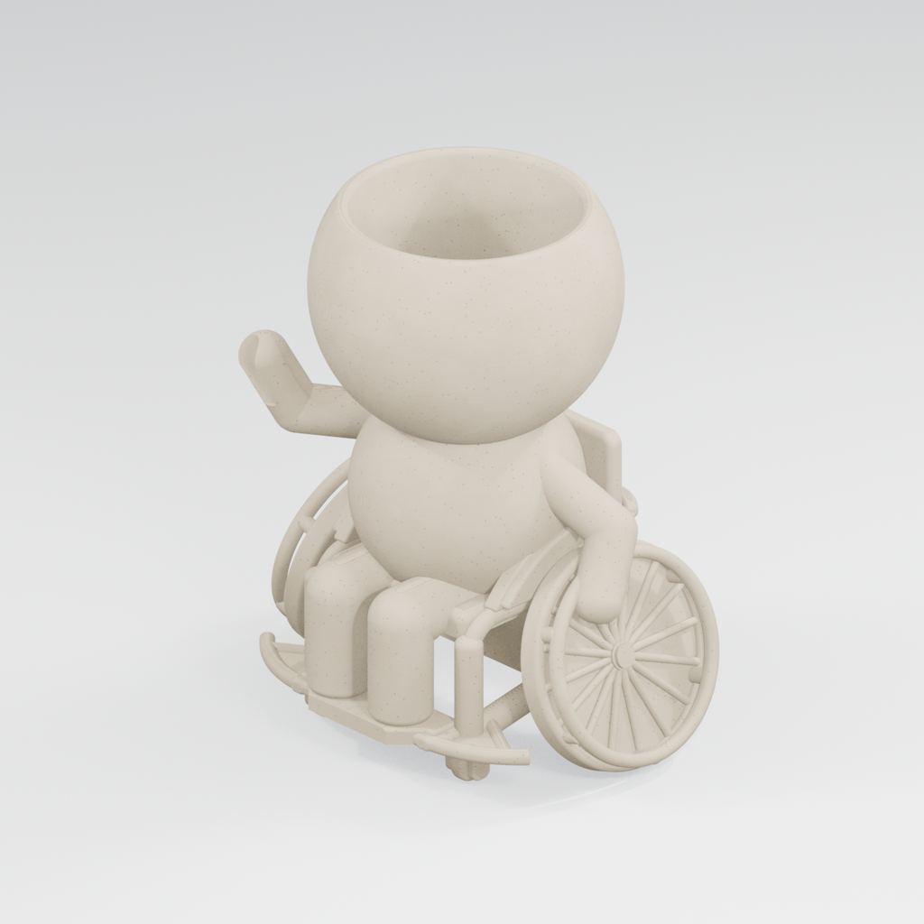 Wave planter in Ivory White