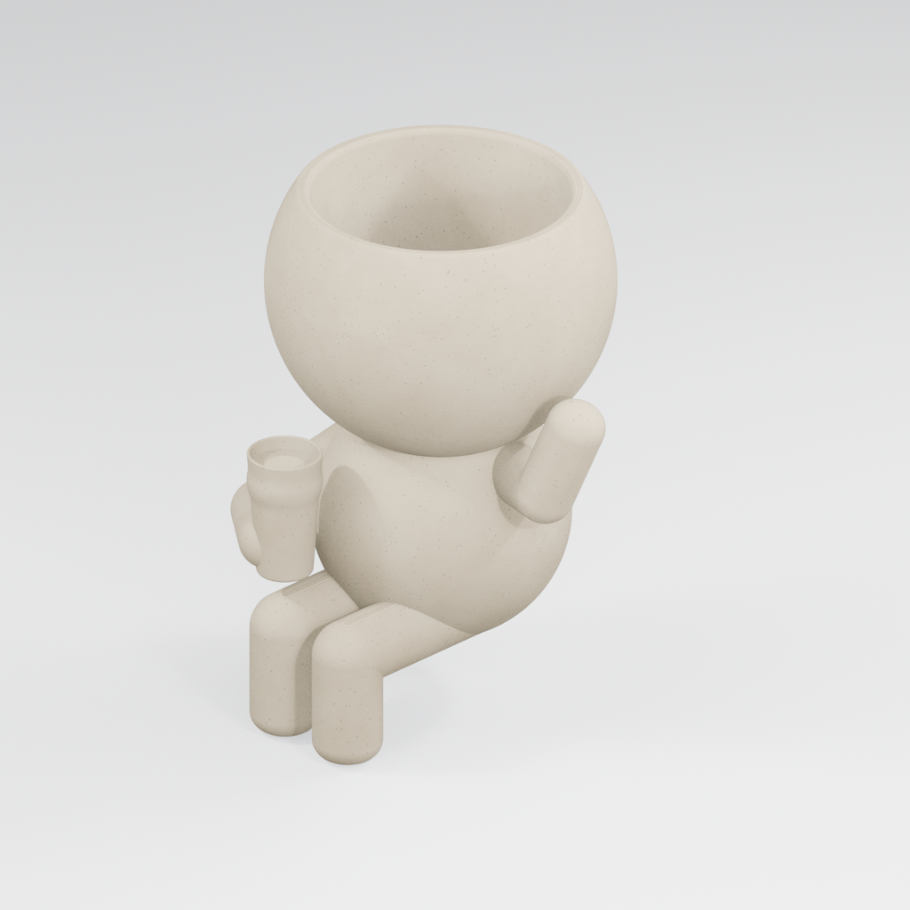 Cheers Moss character planter in Ivory White