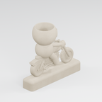 Miles Gearson's Classic Ride: Motorcycle Planter in Ivory White finish
