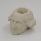 George Washington Head Planter in Ivory White