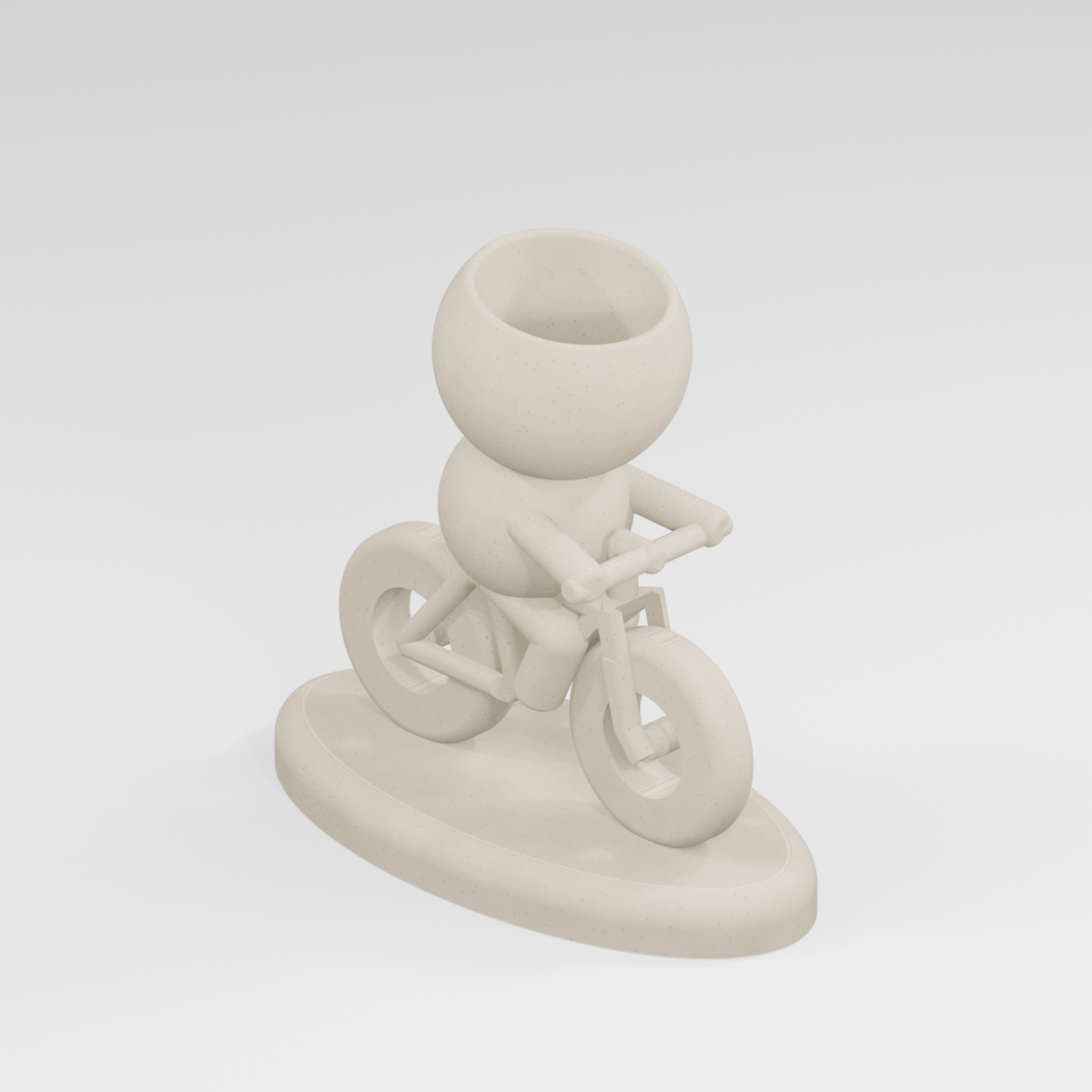 Trail Sprout mountain bike planter exact model render in Ivory White