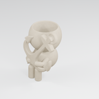 Anchor Sprout Holds Fast | Nautical Planter in Ivory White finish