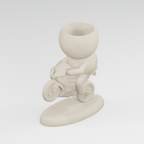 Moto Moss Hits the Road | Sports Motorcycle Planter Ivory White finish