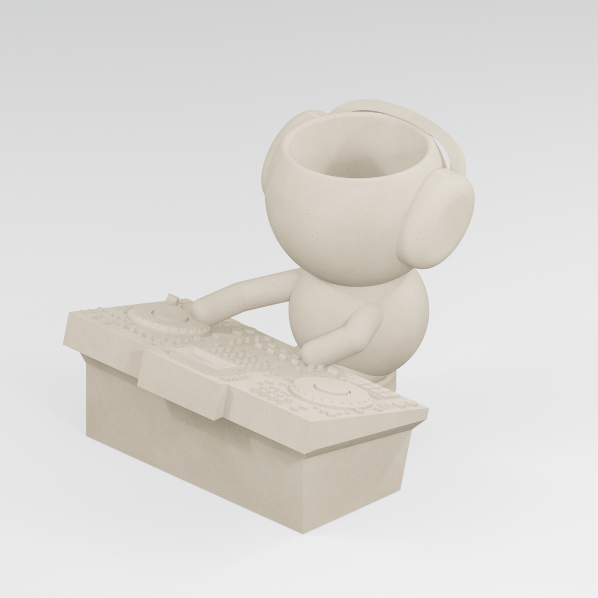 DJ Sproutbeat's Deck Set: DJ Planter in Ivory White finish