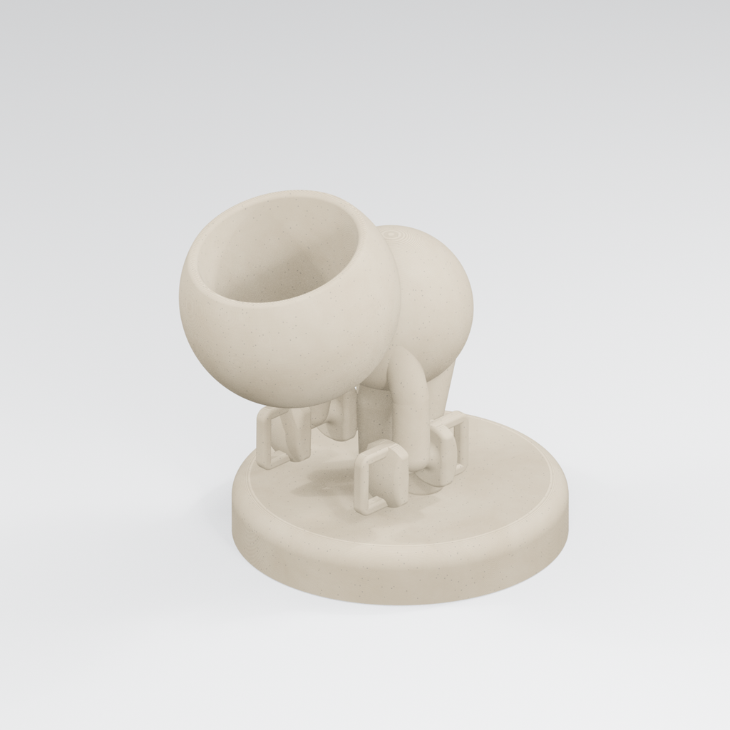 Tuck character planter in Ivory White
