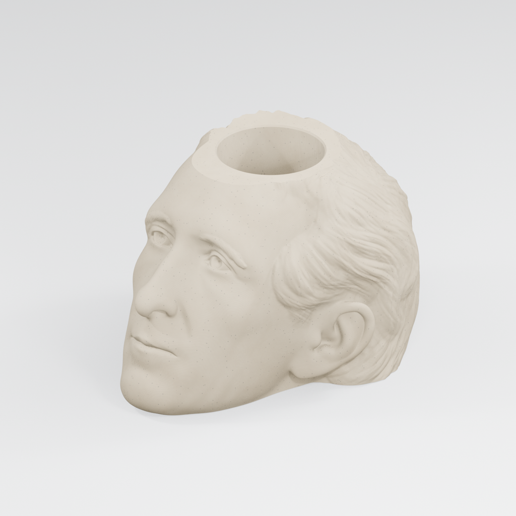 John Tyler Head Planter in Ivory White
