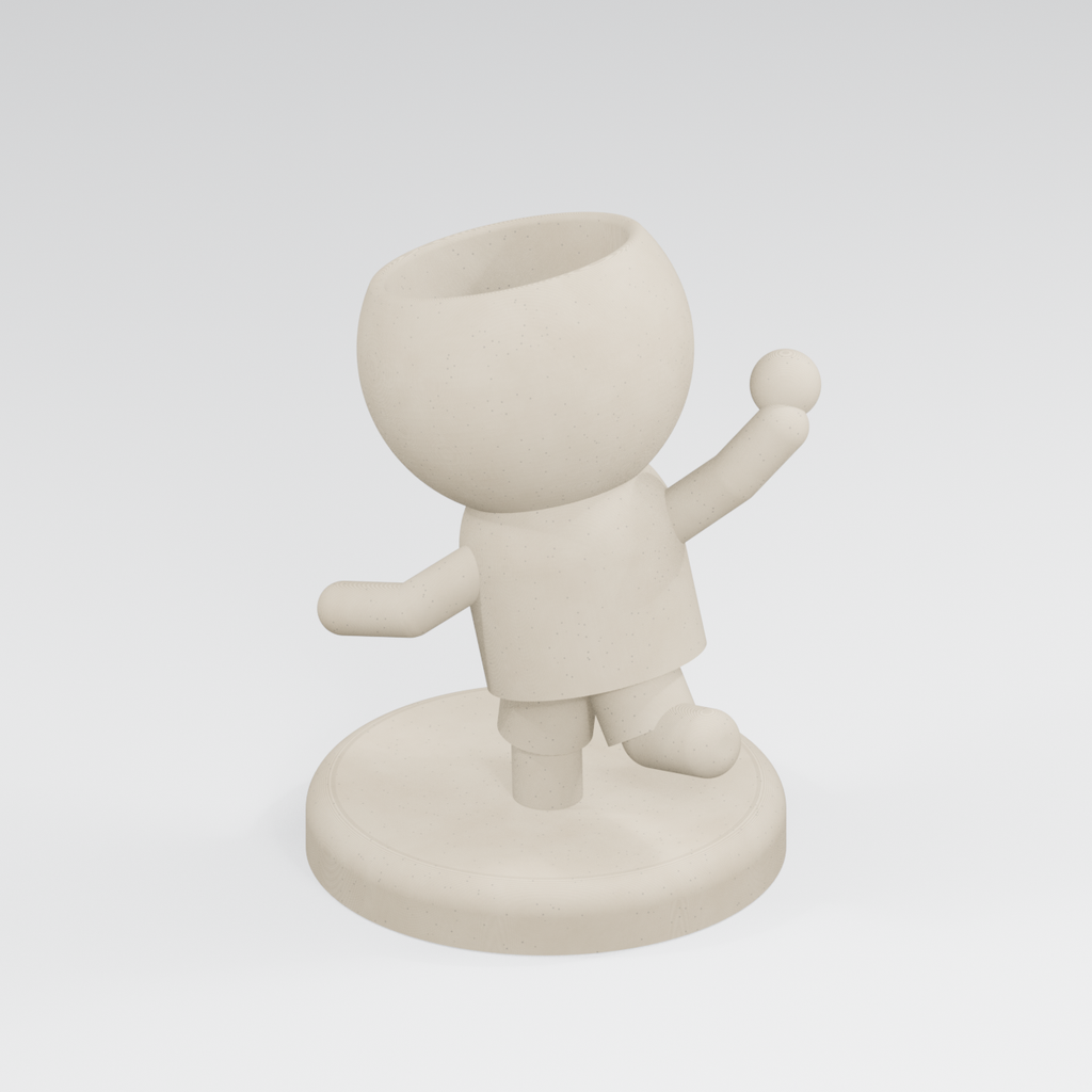 Spin Sprout Makes the Play | Cricket Bowler Planter in Ivory White finish