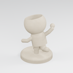Spin Sprout Makes the Play | Cricket Bowler Planter in Ivory White finish