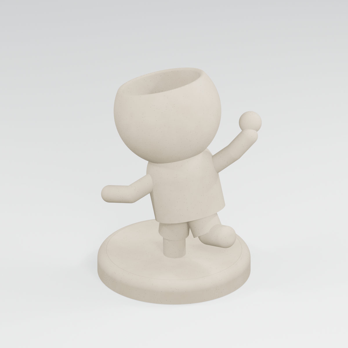 Spin Sprout Makes the Play | Cricket Bowler Planter in Ivory White finish