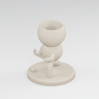 Slapshot Sprout Takes the Ice | Hockey Player Planter in Ivory White finish