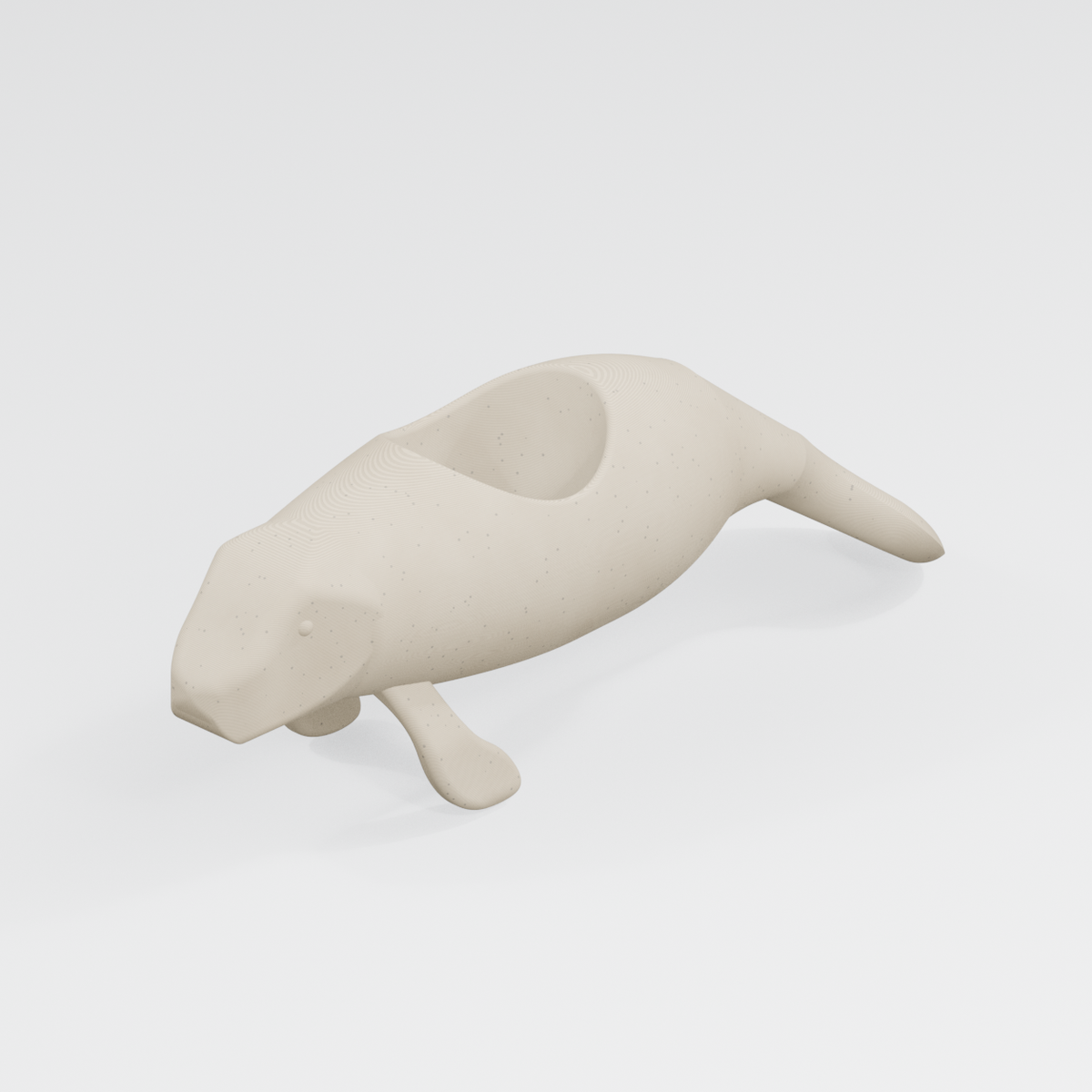 Manni Manatee planter in Ivory White