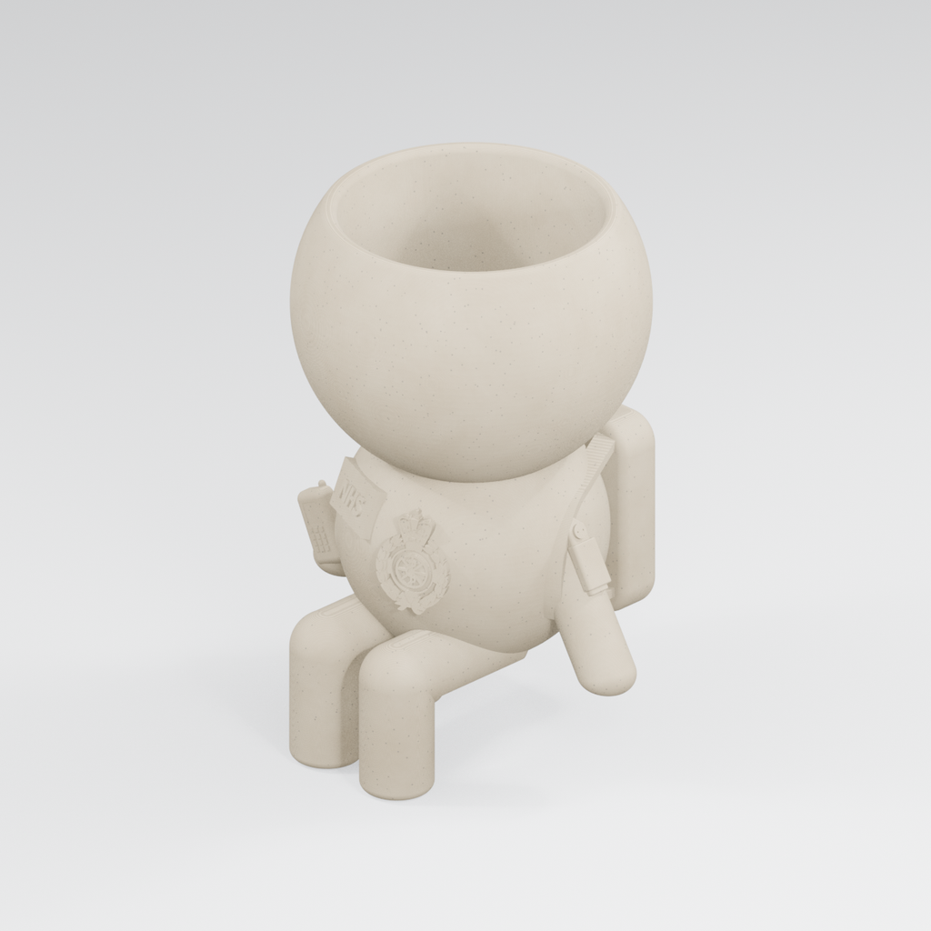 Patch Sprout Is Ready | Paramedic Planter in Ivory White finish