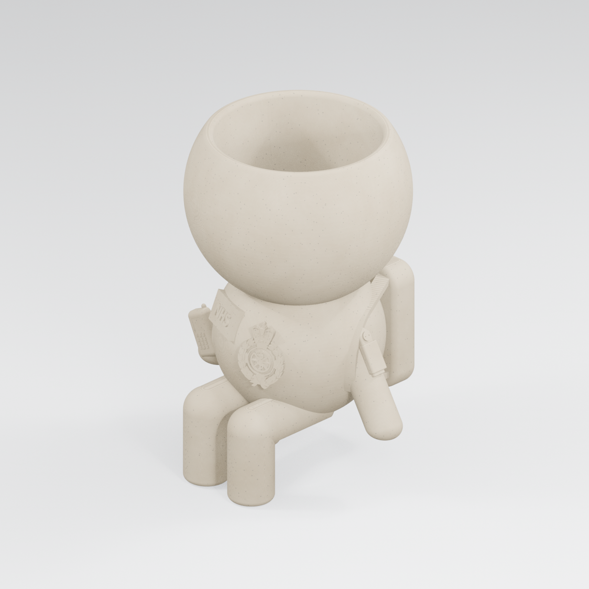 Patch Sprout Is Ready | Paramedic Planter in Ivory White finish